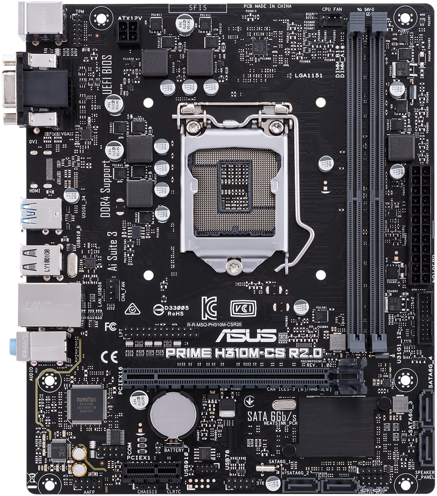 Asus Prime H310m Cs R20 Motherboard Specifications On Motherboarddb